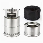 Met de draagbare ronde houtskoolkachel van roestvrij staal creëert u eenvoudig een mobiel houtskoolvuurfeest.