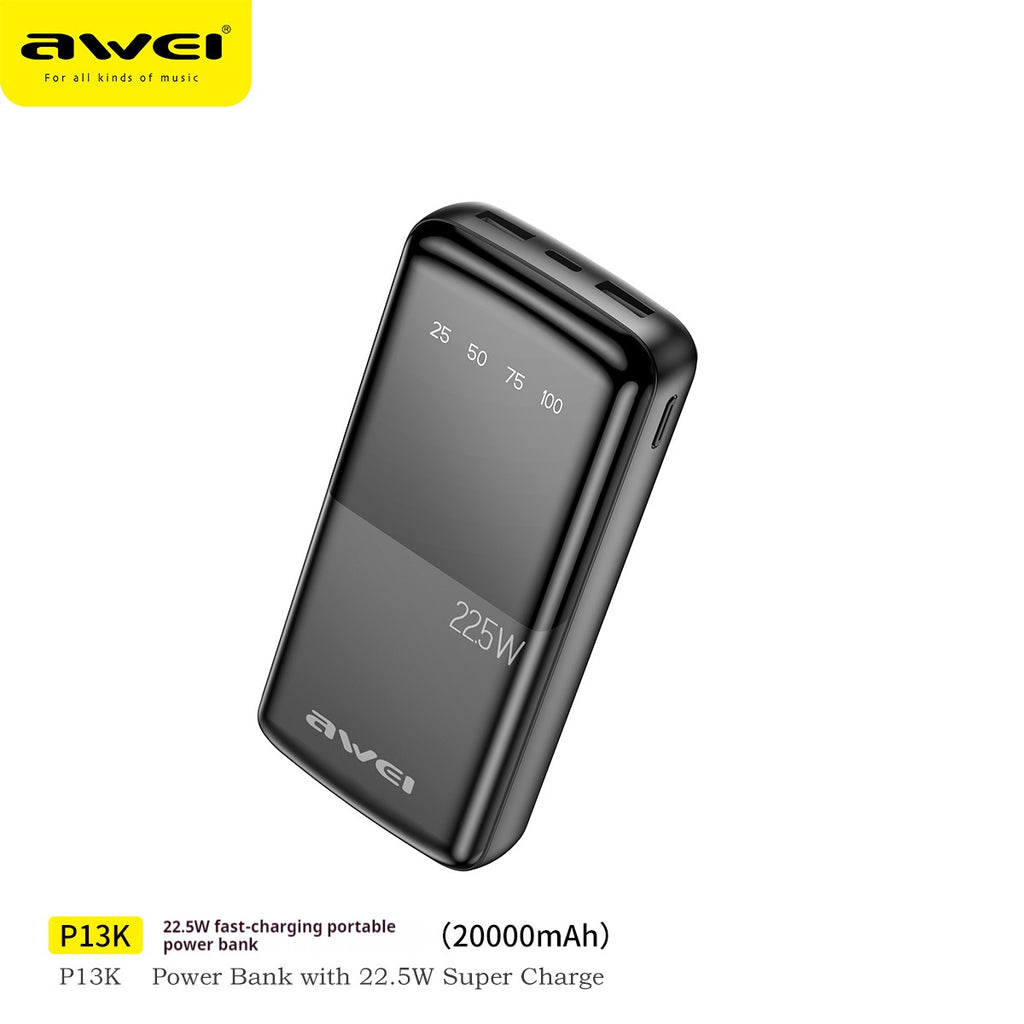AWEI 22.5W Snellaad-Powerbank