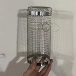 Rollende grillmand, metalen barbecuemand, draagbaar barbecue-rek voor buiten, keukengadgets