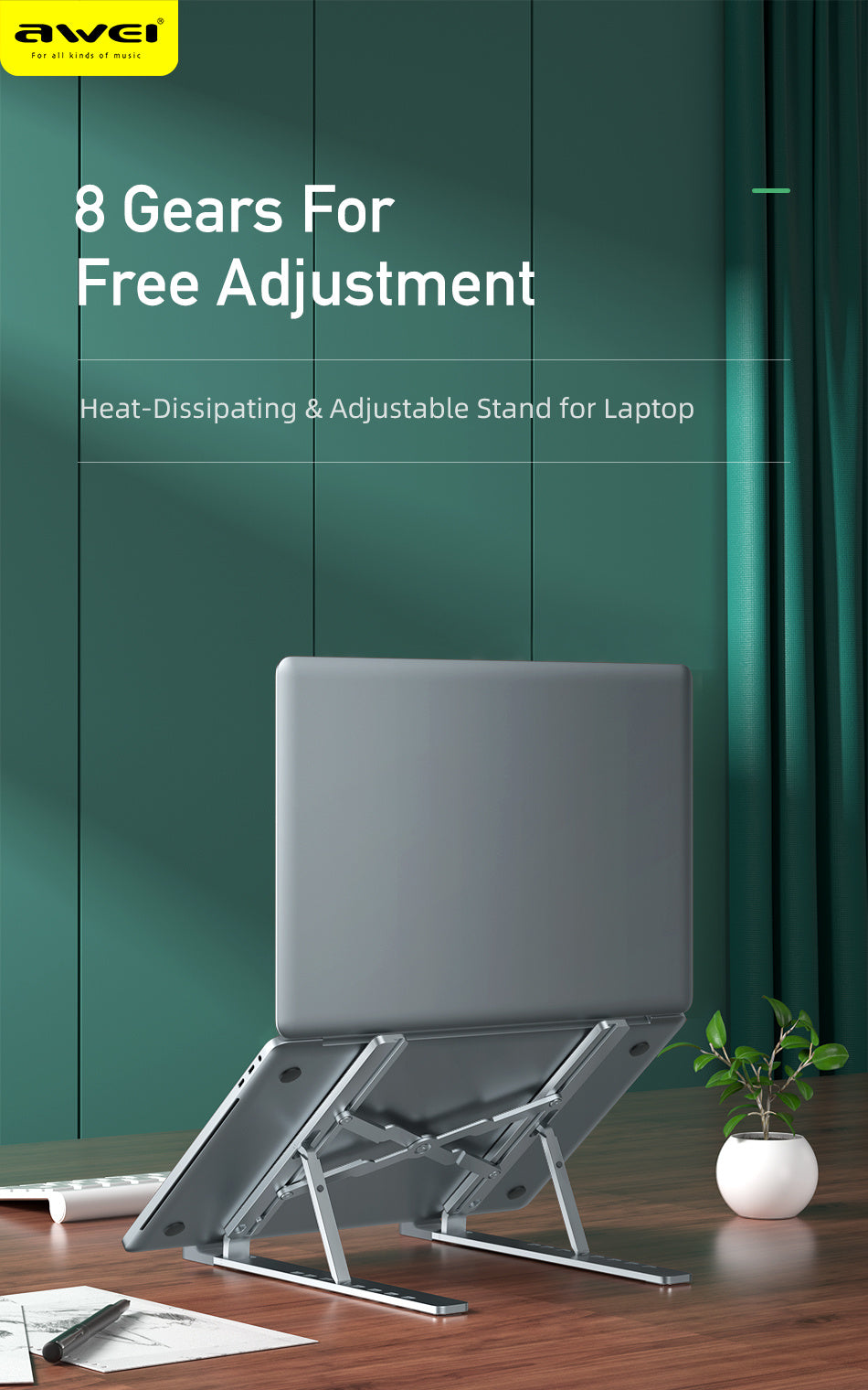 AWEI Multifunctionele Laptopstandaard