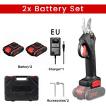 1200 W 25mm Cordless Elektrische Pruner Gartenschere Obst Baum Bonsai Beschneiden Zweige Cutter Power Tool Mit 2 stücke 21 V Batterie
