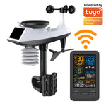 Wifi Wetter Station Smart Tuya Hause Digitale Wind Geschwindigkeit Richtung Niederschlag Licht Index Luft Qualität Temperatur Feuchtigkeit Monitor