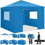 3 x 3 m zusammenklappbarer Pavillon, wasserdichter Pavillon, Partyzelt mit 4-seitiger Wand, Pop-Up-Gartenmarkise, Anti-UV, für Garten- und Hofzelt im Freien