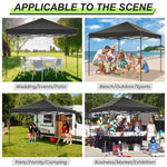 3 x 3 m zusammenklappbarer Pavillon, wasserdichter Pavillon, Partyzelt mit 4-seitiger Wand, Pop-Up-Gartenmarkise, Anti-UV, für Garten- und Hofzelt im Freien