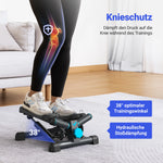 MERACH Mini Stepper voor fitness, draaiende trapstep met een draagvermogen van 150 kg (330 lbs) en weerstandsbanden, complete lichaamstraining voor thuis