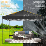 3 x 3 m zusammenklappbarer Pavillon, wasserdichter Pavillon, Partyzelt mit 4-seitiger Wand, Pop-Up-Gartenmarkise, Anti-UV, für Garten- und Hofzelt im Freien