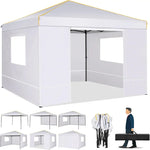 3 x 3 m zusammenklappbarer Pavillon, wasserdichter Pavillon, Partyzelt mit 4-seitiger Wand, Pop-Up-Gartenmarkise, Anti-UV, für Garten- und Hofzelt im Freien