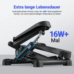MERACH Mini Stepper voor fitness, draaiende trapstep met een draagvermogen van 150 kg (330 lbs) en weerstandsbanden, complete lichaamstraining voor thuis