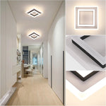 Quadratische Acryl-Deckenleuchte, moderne LED-Deckenleuchte, 20 cm, 24 W, LED-Deckenleuchten für Schlafzimmer, Büro, Küche, Wohnzimmer
