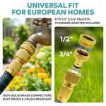 X-COTEC Flexibler Gartenschlauch 15m/30m, Dehnbarer Wasserschlauch mit 1/2" & 3/4" Messinganschlüssen und 10-Funktionen-Handbrause für Garten, Rasen, Autowäsche