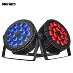 SHEHDS Aluminiumlegierung LED Flat Par 18x12W/18x18W RGBWA Licht UV Wireless DMX 512 mit Fight Case für DJ Disco Party Projektor