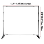 SucceBuy 3x2,4M Achtergrondstandaard Verstelbare Telescopische Achtergrondbannerstandaard voor Fotocalls, Video's, Bruiloften, Evenementen en Feesten