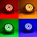 SHEHDS Aluminiumlegierung LED Flat Par 18x12W/18x18W RGBWA Licht UV Wireless DMX 512 mit Fight Case für DJ Disco Party Projektor