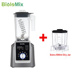 BioloMix Digitale BPA-vrije 2L Automatische Professionele Blender, Sapcentrifuge, Foodprocessor, IJssmoothies en Fruit, GRATIS CADEAU: 600ml droogpot