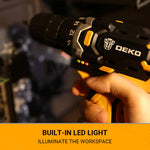 DEKO Akku-Bohrschrauber, 12 V, 16 V, 20 V, Mini-Wireless-Elektrowerkzeuge, DC-Lithium-Ionen-Akku, Elektroschrauber, Heim-DIY-Bohrmaschine