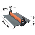 VEVOR 25,6"x1" handmatige koudrol lamineermachine voor vellen, documenten en plasticizer, geschikt voor posters, schilderijen, foto's, boekomslagen en A3/A4-papier.