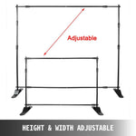 SucceBuy 3x2,4M Achtergrondstandaard Verstelbare Telescopische Achtergrondbannerstandaard voor Fotocalls, Video's, Bruiloften, Evenementen en Feesten
