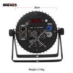 SHEHDS Aluminiumlegierung LED Flat Par 18x12W/18x18W RGBWA Licht UV Wireless DMX 512 mit Fight Case für DJ Disco Party Projektor