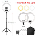 Sh 45cm 18 Zoll Rin glicht mit Stativ Stand USB Ladung Selfi LED Lampe dimmbare Fotografie Licht für Foto fotografie Studio