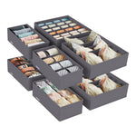 SONGMICS Unterwäsche-Organizer 8er Set, Schubladen-Organizer faltbar, Ordnungssystem Kleiderschrank, Aufbewahrungsbox Schrank