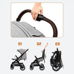 Kinderwagen leichter faltbarer Kinderwagen mit hoher Landschaft, multifunktion aler vierrädriger, stoß dämpfender Kinderwagen für Neugeborene