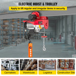 SucceBuy 1700/2200LBS Kabelgebundener elektrischer Hebekran mit Trolley, tragbarer Heber, Laufwinde, Aufwandaufzug für das Heben von Garagen