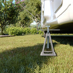 Set van 4 caravansteunen, RV-stabilisatoren, 3600 kg, aluminium RV-nivelleerkrikken, stapelbaar voor campers, caravans en vouwwagens.