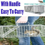 VickyHome 24" Katzenfalle, großer Tierfalle, Käfig für Stray Cat Humane Rescue, faltbare Tierfalle zum Fangen und Freien für drinnen und draußen