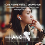 QCY HT05 ANC Drahtlose Kopfhörer 40dB Noise Cancelling Bluetooth 5,2 Kopfhörer 6 Mic ENC HD Anruf TWS Ohrhörer Transparenz Modus