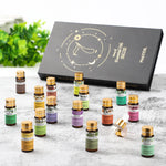 PHATOIL 15-teiliges Set mit ätherischen Ölen, natürliches pflanzliches Aroma, ätherische Öle, Diffusor, Eukalyptus, Vanille, Minze, Lavendel, Rose, Teebaumöl