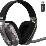 BINNUNE 2,4 GHz draadloze gamingheadset met microfoon voor PS5, PS4, pc, Mac en PlayStation. Bluetooth gamingheadset met microfoon.