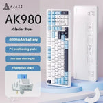 AJAZZ AK980 Mechanische Gaming-Tastatur, 2,9 cm TFT-Bildschirm, Lautstärkeregler, 98-Tasten-Dichtungsstruktur, RGB-Beleuchtung, Hot-Swap-fähiger PR4