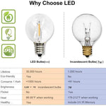 9M/26M Feestelijke LED-bolvormige lichtslinger, LED-feestverlichting G40 voor buiten, geschikt voor kerstfeesten, tuindecoratie, slingerverlichting, straatverlichting, terras en achtertuin.