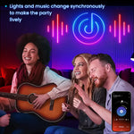 Flexible RGB-Neonstreifenlichter mit App/Fernbedienung, mehrere Modi, Musiksynchronisierung, IP65 wasserdichte LED-Streifen-Neon-Seillampe