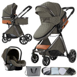 Kinderwagen 3-in-1-Wagen Babybett Kinderwagen für Neugeborene Luxus faltbar leicht Reisen Neugeborene Mutter Kleinkind Kinder Kind Nest