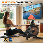 MettleMatic RM5 magnetische roeimachine, Bluetooth, 16 weerstandsniveaus, 150 kg draagvermogen, voor thuisgebruik