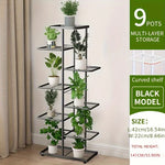 Plantenstandaard, ijzeren standaard met 6/7/8 lagen, plantenrek, plantenorganizer, opbergstandaard, plantenhouder, displaystandaard, tuindecoratie