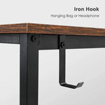Homfa Schreibtisch, PC-Tisch, 120 x 60 cm, Desktop-Computertisch mit Aufbewahrungstasche, Laptop-Tisch, Schulmöbel, kommerzielle Belastung, 100 kg