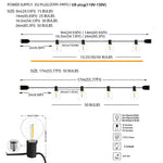 G40 Outdoor Lichterketten LED Party Girlande Dimmbare Globus Glühbirnen Fee Lampe Für Straße Terrasse Garten Camping Terrasse Dekoration