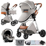Kinderwagen 3-in-1-Wagen Babybett Kinderwagen für Neugeborene Luxus faltbar leicht Reisen Neugeborene Mutter Kleinkind Kinder Kind Nest