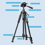 Telefon Reise Selbst Stativ Aluminium Hohe 55 "140CM Ständer Mit Schnell Platten Montieren Pan Kopf Für Canon Nikon DSLR SLR Digital Kamera