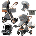 Kinderwagen 3-in-1-Wagen Babybett Kinderwagen für Neugeborene Luxus faltbar leicht Reisen Neugeborene Mutter Kleinkind Kinder Kind Nest