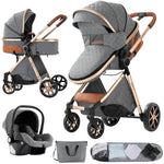 Kinderwagen 3-in-1-Wagen Babybett Kinderwagen für Neugeborene Luxus faltbar leicht Reisen Neugeborene Mutter Kleinkind Kinder Kind Nest