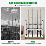 24 Slots Angelrute Rack Halter Aluminium Legierung Angelrute Pole Halterung Display Stand Tackle für Angelruten Set Kapazität