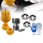 1/2 Set Waterpijp Draadplaat Set 1/2" 3/4" PVC Draadmaker Gereedschap met 3 Matrijzen Kunststof Pijp Tap Matrijzen Set voor Elektrische Boormachine