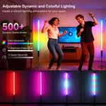 LUXCEO 90cm 4 stuks LED Sfeerverlichting 4W met Afstandsbediening, RGB-kleurverandering, ideaal voor bars, feesten en kerstdecoratie.