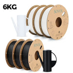 Sovol 2/6/10KG PETG-filament 1,75 mm zwart wit, groothandel 2/6/10 rollen PLA ABS PETG-plastic voor 3D-printers