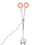 YIYIBYUS 275 W Doppelkopf elektrische infraroodtherapielamp met 360° warmtestraling, instelbare temperatuur en 6 universele wielen