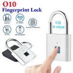 O10 Smart Fingerprint Hangslot Waterdicht Biometrisch Vingerafdruk Sleutelloos Deurslot USB Oplaadbaar Beveiligingshangslot Huisontgrendeling