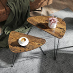 VASAGLE 2er Set Beistelltische Beistelltische Couchtische für Wohnzimmer, Esszimmer, Schlafzimmer, Industriestil